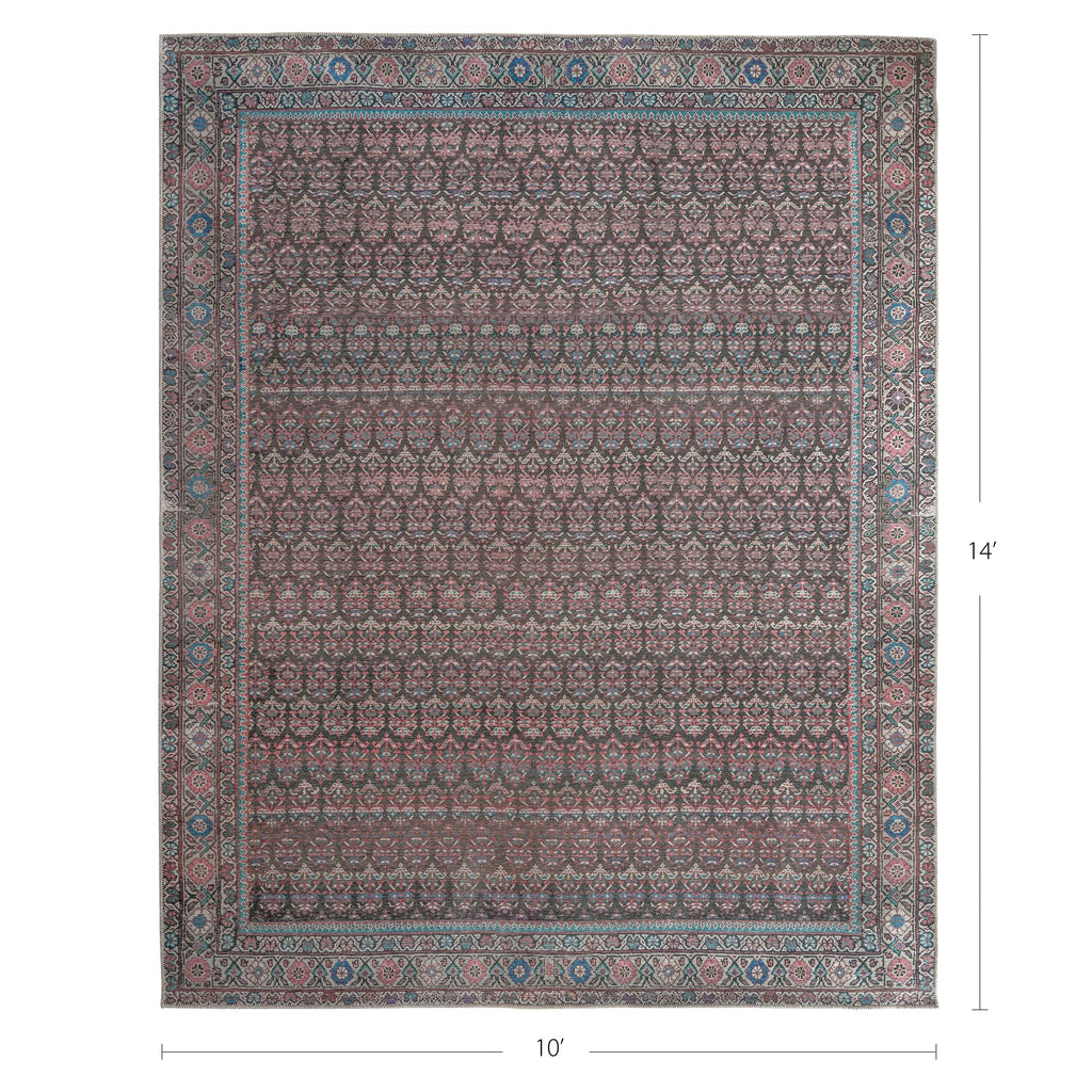 Blooming Bouquet Maroon Red Area Rug - Persian-inspired design