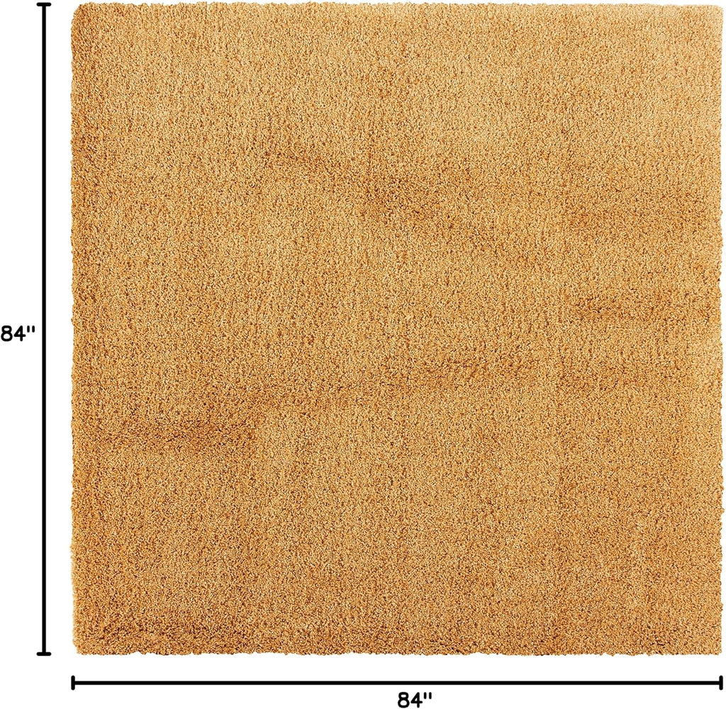 Hudson Shag Square Rug 7', Plush Gold SGH220D