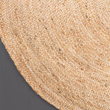 Round Jute Area Rug 6ft Natural Fiber Handwoven Boho Farmhouse Jute Area Rug Soft Braided Reversible