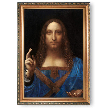 Salvator Mundi by Leonardo da Vinci, Italian Style Gold Embossed Framed Art