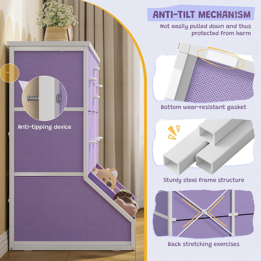 Dresser, 7 Drawer and 3 Open Cubby, Modern Bedroom