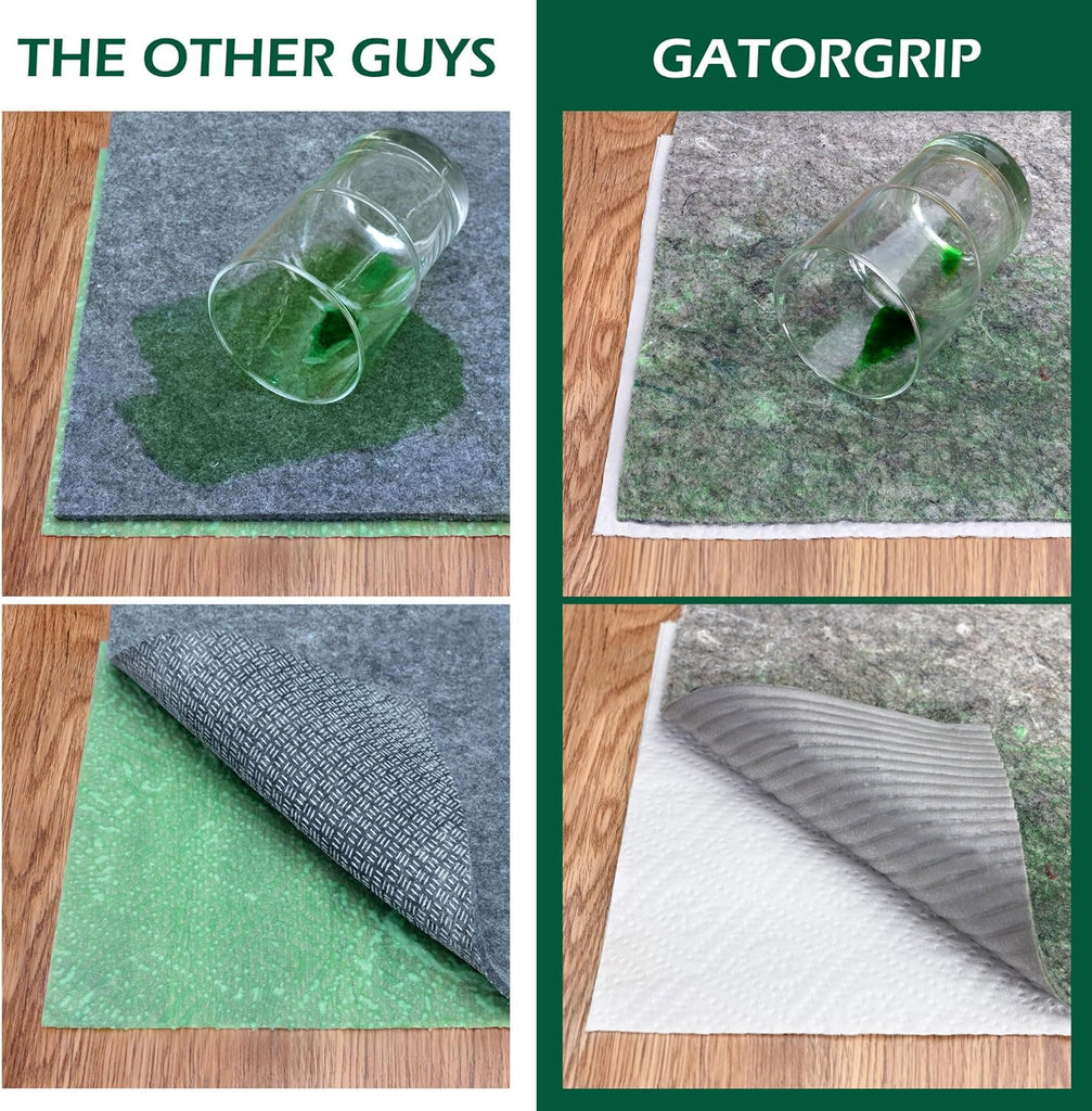 Waterproof Non-Slip Rug Pad, 5x7, Pet-Friendly, Safe for All Floors, Made in the USA, Low-VOC - Set of 35