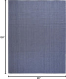 Home Horizon Indoor/Outdoor Navy 8' x 10' Area Rug - Easy Clean, Non Shedding, Bed Room, Living Room