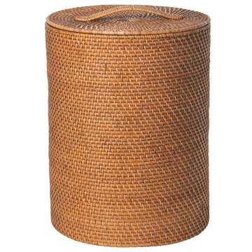 Rattan Laundry Hamper with Lid and Removable Liner Honey Brown