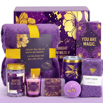 Birthday Gifts for Women, Christmas Spa Self Care Gift Basket Get Well Soon