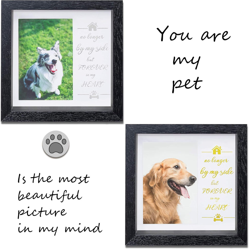 Pet Picture Frame Memorial - Dog Memorial Sentiment Frame, Black
