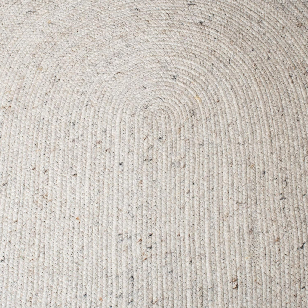 Braided Wool Oval Rug 8'x10', Farmhouse Beige & Ivory BRD903B