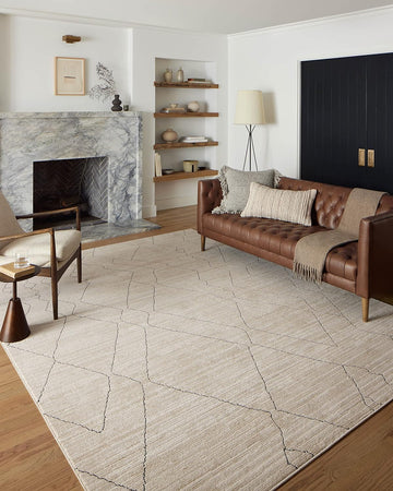 Darby Collection DAR-03 Sand/Charcoal 7'-10" x 10' Area Rug