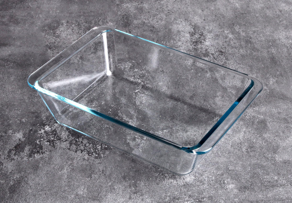 Deep Clear Glass Baking Dish, Rectangular Tempered Glass Baking Pan, The Larger casserole dish. -2.3 Liter