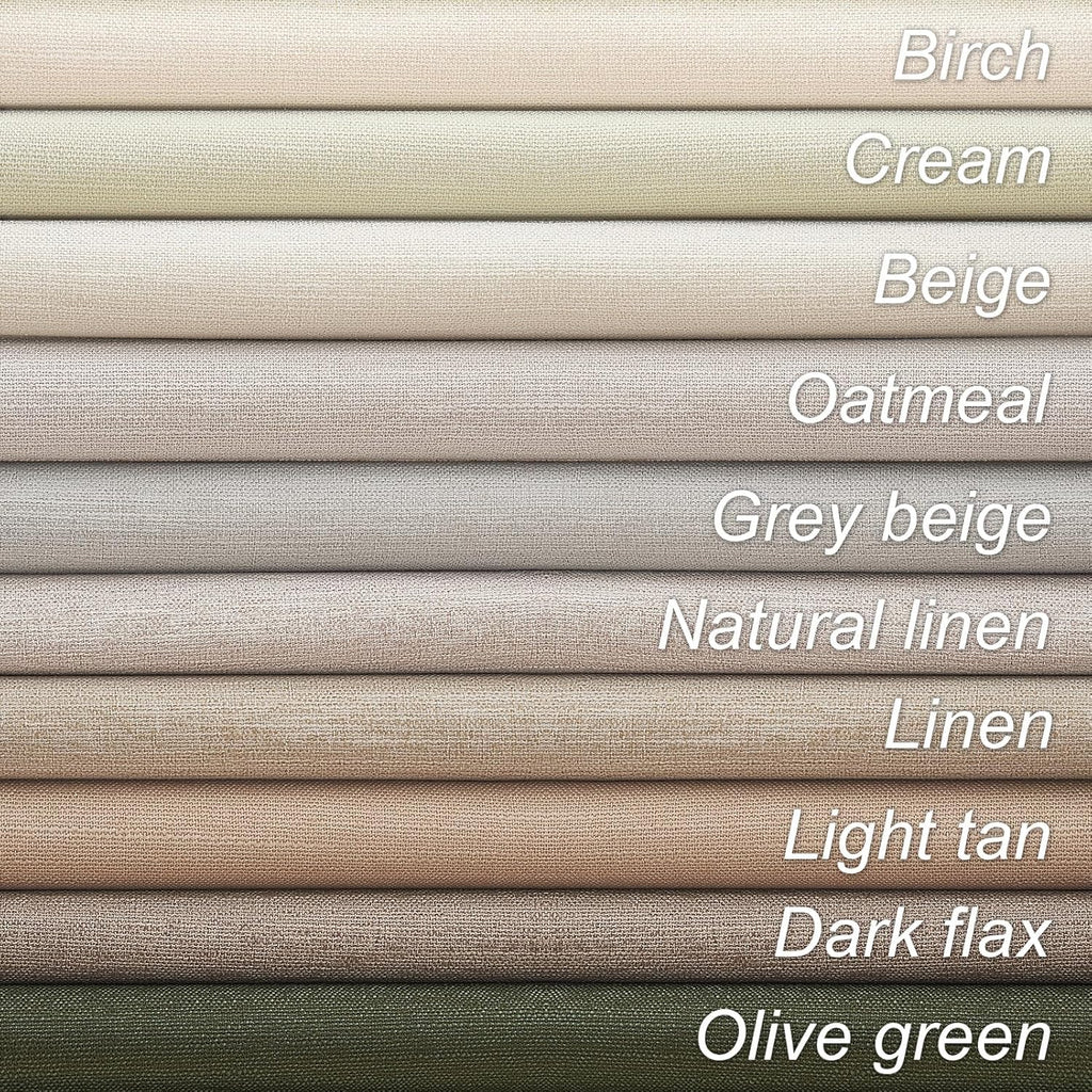 Light Taupe Blackout Textured 90 Inch Long Linen Blend Curtain Draperies Pinch Pleat Back Tab with Hooks Energy