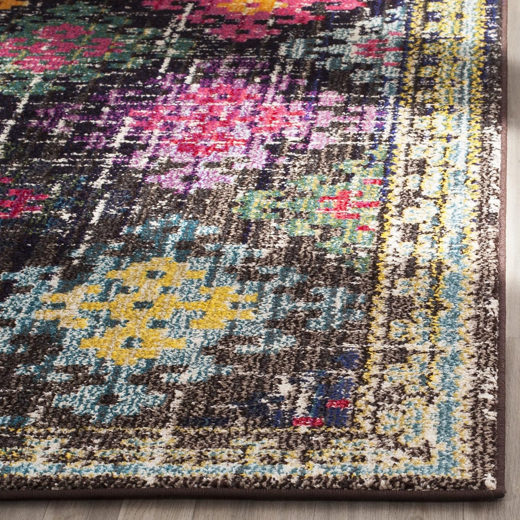 Monaco Collection Accent Rug - 4' x 5'7", Multi, Boho Diamond Trellis Design, Non-Shedding & Easy Care, Ideal for