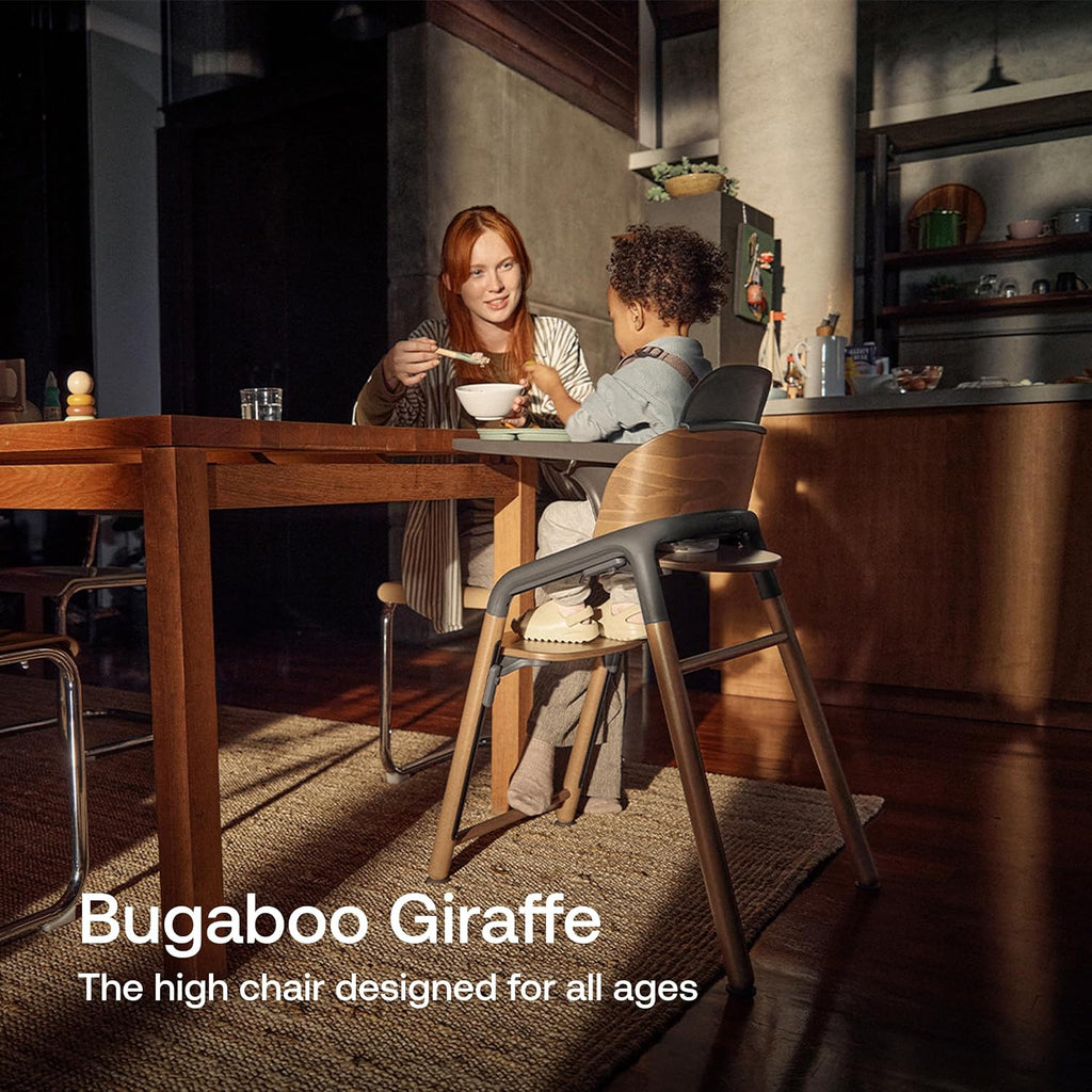 Giraffe Wooden Baby High Chair - Adjustable in 1 Second, Ergonomic Easy-Clean Highchair, Suitable from Birth (Newborn