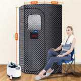 Sauna Box, Portable Steam Tent for Home Detox and Relaxation, Includes 3L Steamer, Remote Controller, Folding Chair