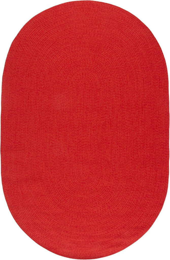 Braided Indoor/Outdoor Washable Oval Rug, Rust & Red BRD317P