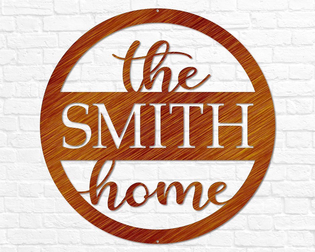 Custom Metal Family Name Welcome Home Sign | Front Door Porch Decor
