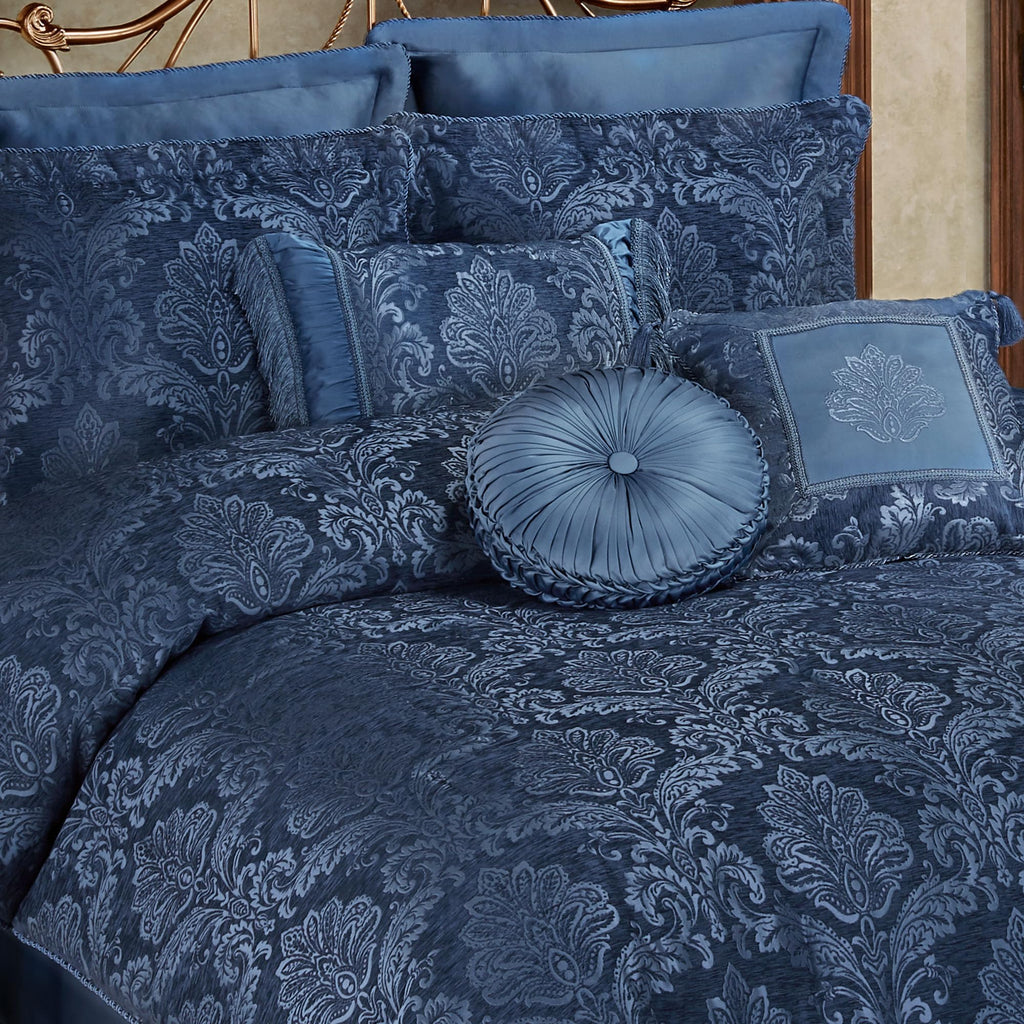 Camelot Luxury Comforter, Navy Blue, 7 Pc Set
