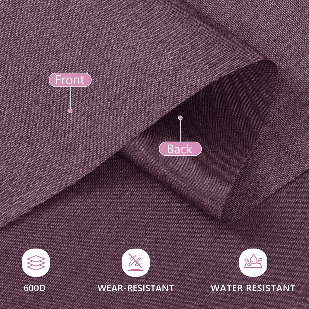 Waterproof Canvas Fabric by The Yard 600D Upholstery Fabric 58x180inch Plum