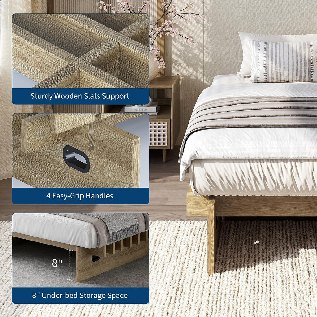 Japanese Platform Bed Frame detail