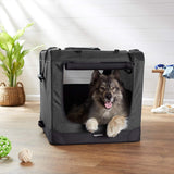 Foldable Portable Soft Pet Dog Crate Carrier Kennel, 36 x 24 x 24 inches, Black