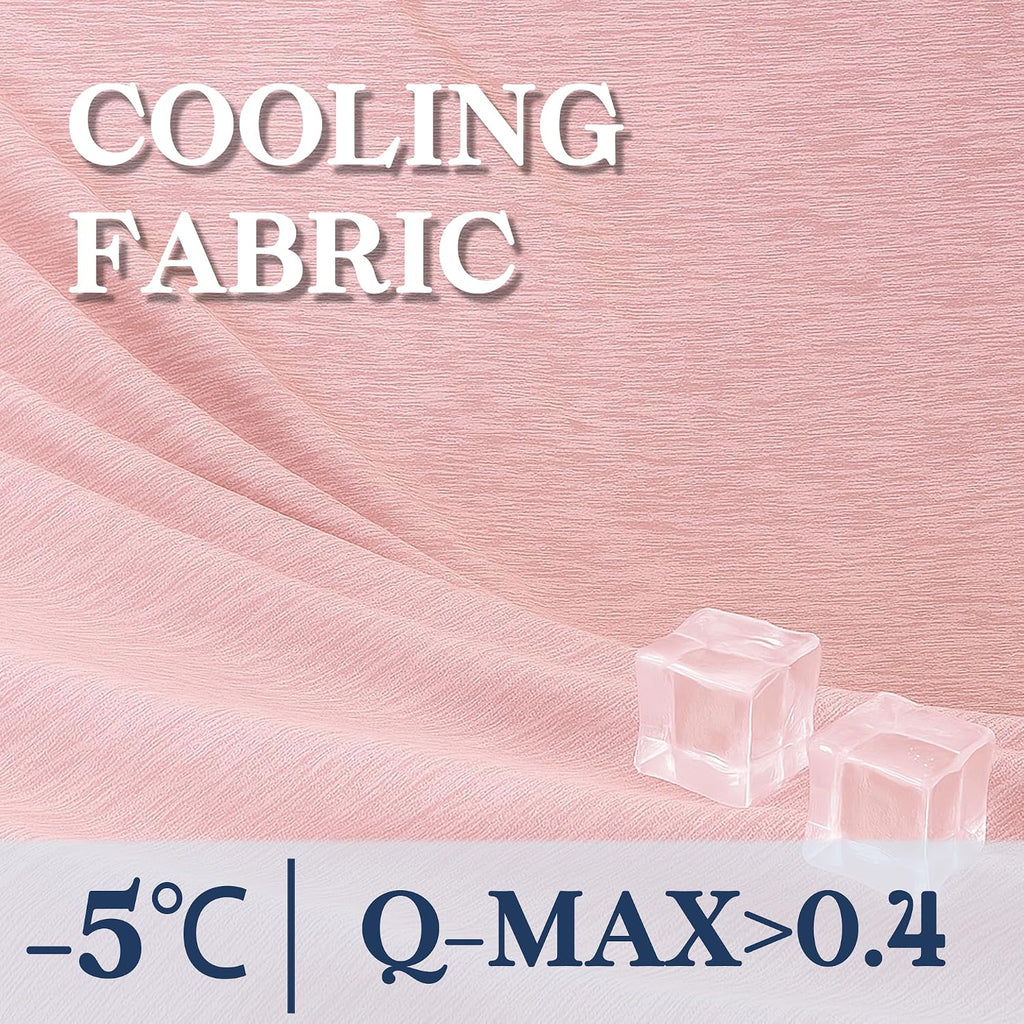 Cooling Blanket King Size, Pink Summer Blanket for Hot Sleeper and Night Sweats, Lightweight Soft Q-Max>0.4 Arc-Chill