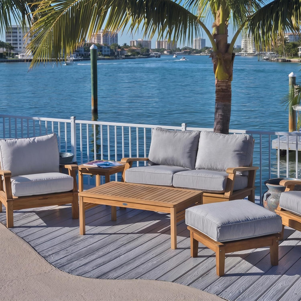 Miami Rectangular Teak Table, 43x24x17-Inch