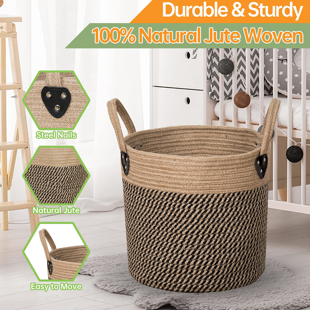 Plant Basket for Indoor Plants with Handles, Jute Rope 10"x10"