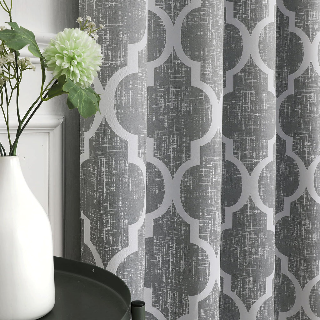 Moroccan Valance Curtains Cafe Grey 52x18 1 Panel