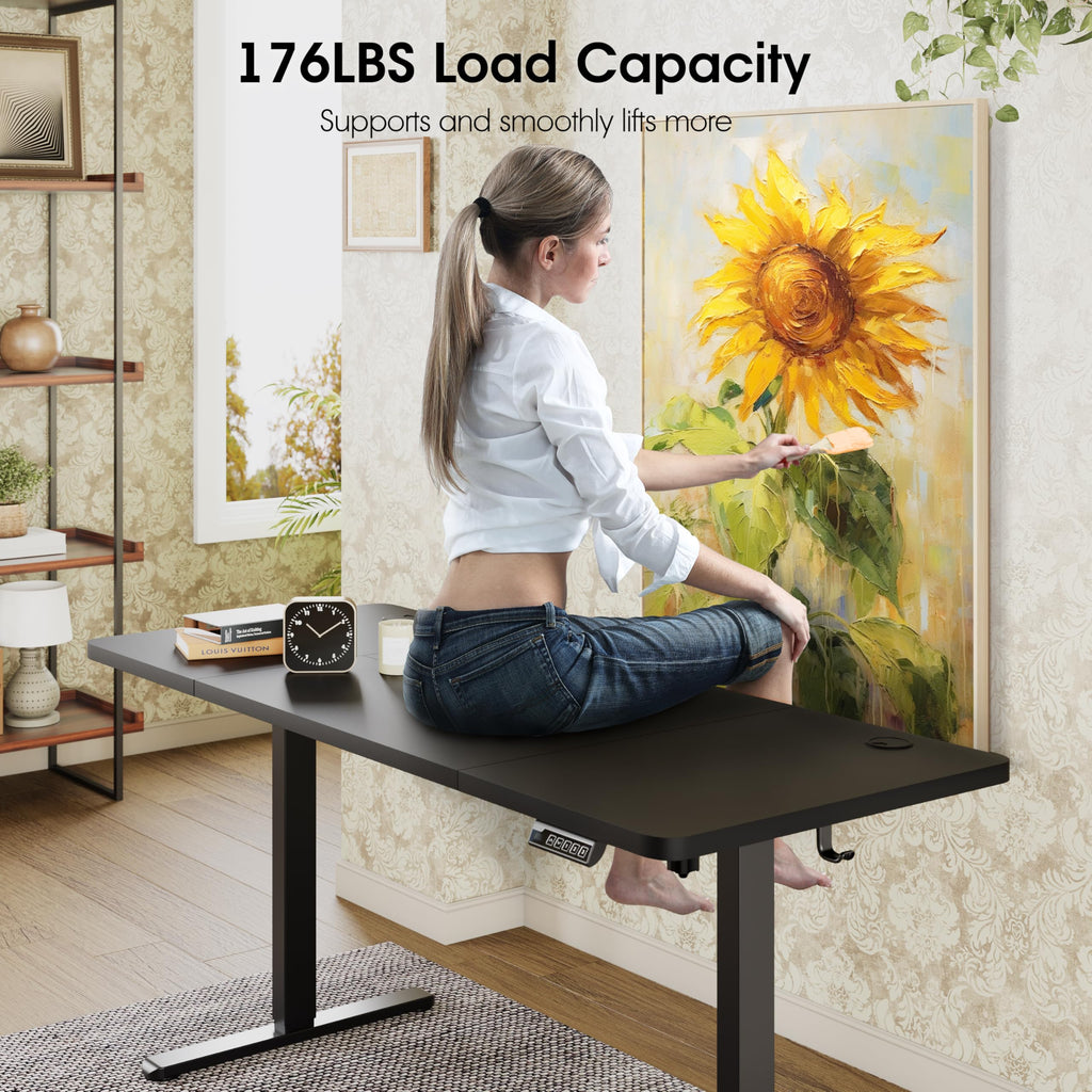 Large Electric Standing Desk 71"x31.5" Height Adjustable, Black