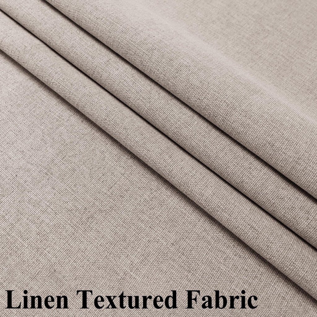 Extra Wide Linen Window Drapes for Sliding Glass Doors 100% Blackout Linen Textured Curtains Grommet Top Drapery