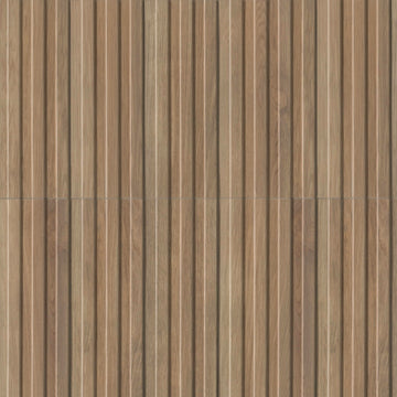 Porcelain Slat Fluted Wood Wall Tile | Serata Vibra Savanna | 6" x 16"