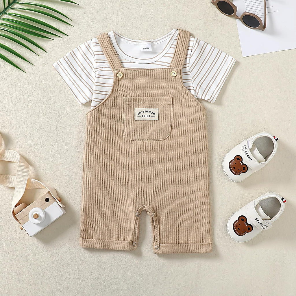 Toddler Baby Boys Clothes Summer Outfit Cute Shortall Set
