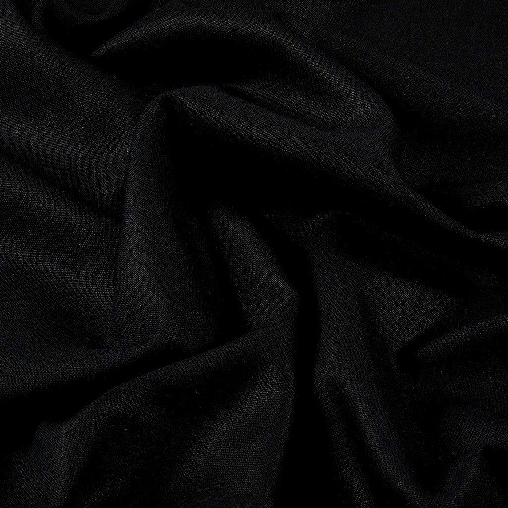 Rayon Linen Blend Black, Fabric by the Yard