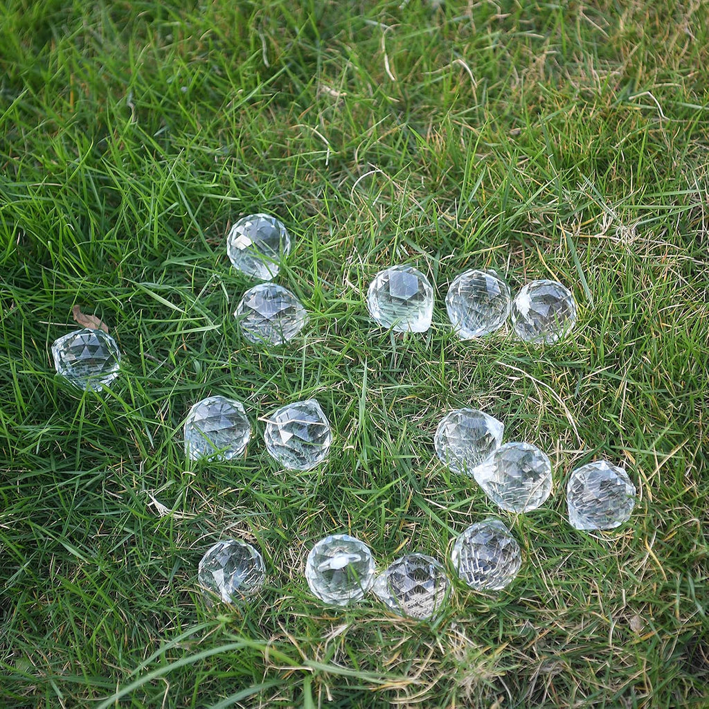 Crystal Sun Catcher, 20pcs 0.8"/20mm Crystal Suncatcher Prism for Windows Hanging
