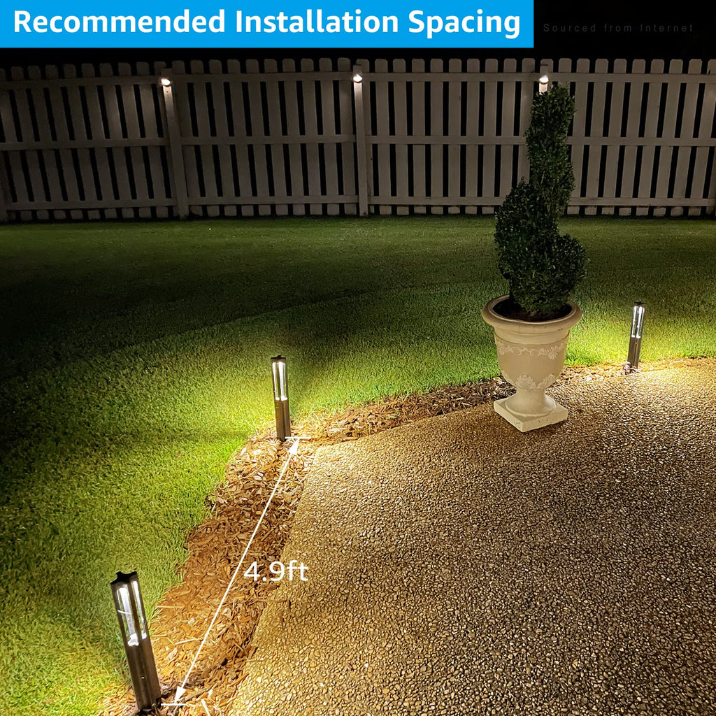 3W LED Low Voltage Path Lights Aluminum 3000K Black