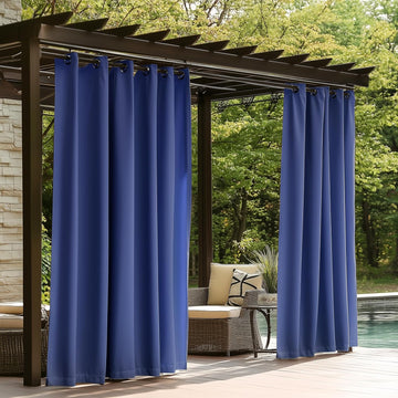 Waterproof Outdoor Curtains 300 GSM , Premium Thermal Insulated Privacy Assured Thick Outside Curtains for Porch