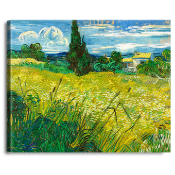 Green Wheat Field with Cypress by Vincent Van Gogh. The World Classic Art Reproductions, Giclee Canvas Prints Wall