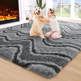 Noahas Large Fluffy 6x9 Area Rugs for Living Room Bedroom,Plush Grey Thick Shag Throw Rug,Big Soft Shaggy Bedside