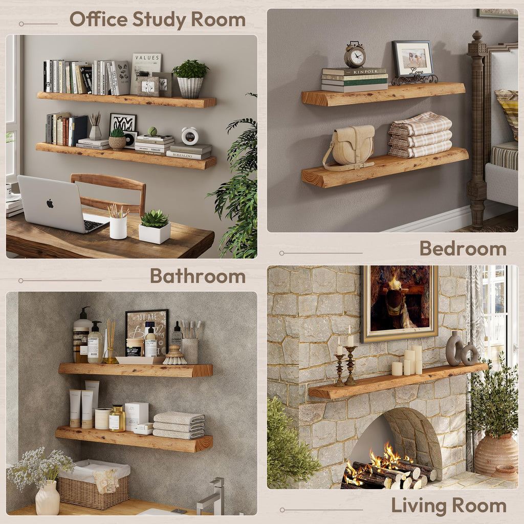 48in Wood Floating Shelves for Wall Mounted, 1Pack|Natural