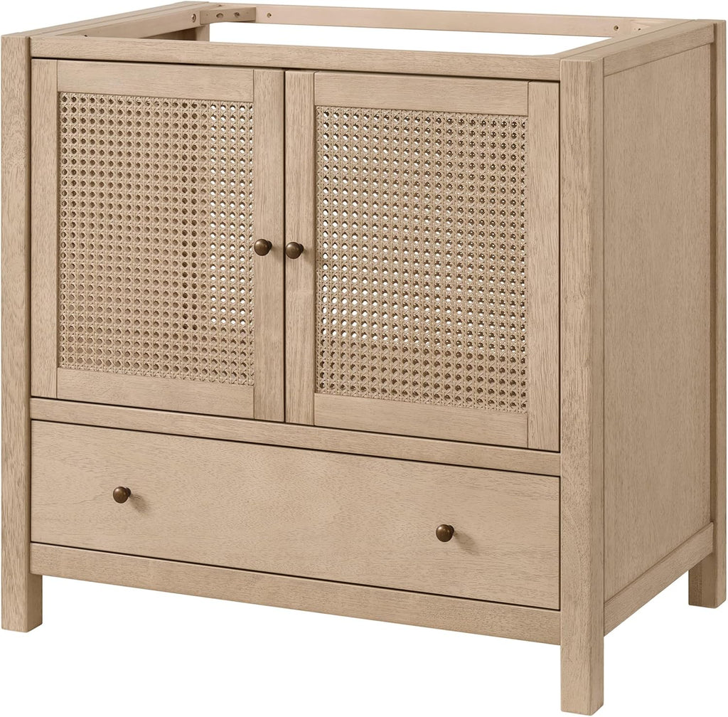 Alaterre Furniture Lucca Bathroom Vanity - Freestanding Cabinet Without Sink