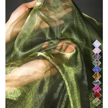 Colorful Water-Glow Gradient Organza, Iridescent Organza Fabric, Suitable for DIY Clothing, Skirts, Sewing
