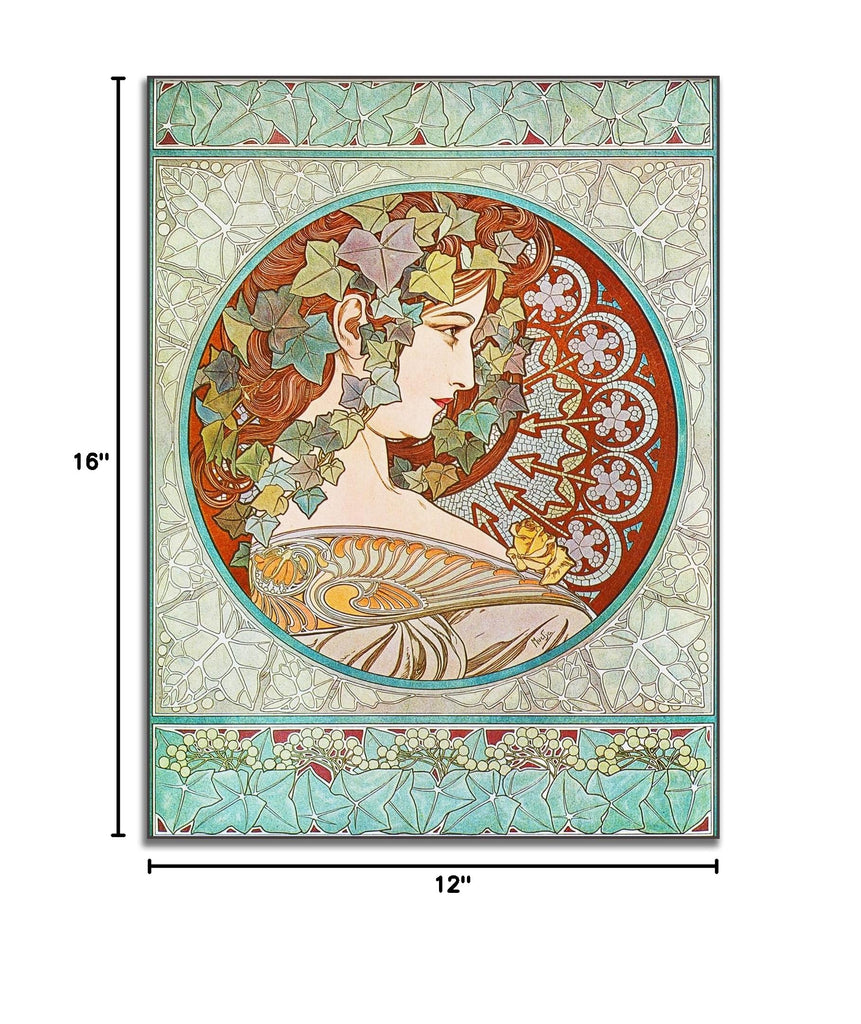 Alphonse Mucha Canvas Wall Art Laurel Poster Mucha Art Nouveau Painting Vintage Classical Poster Fine Art Oil