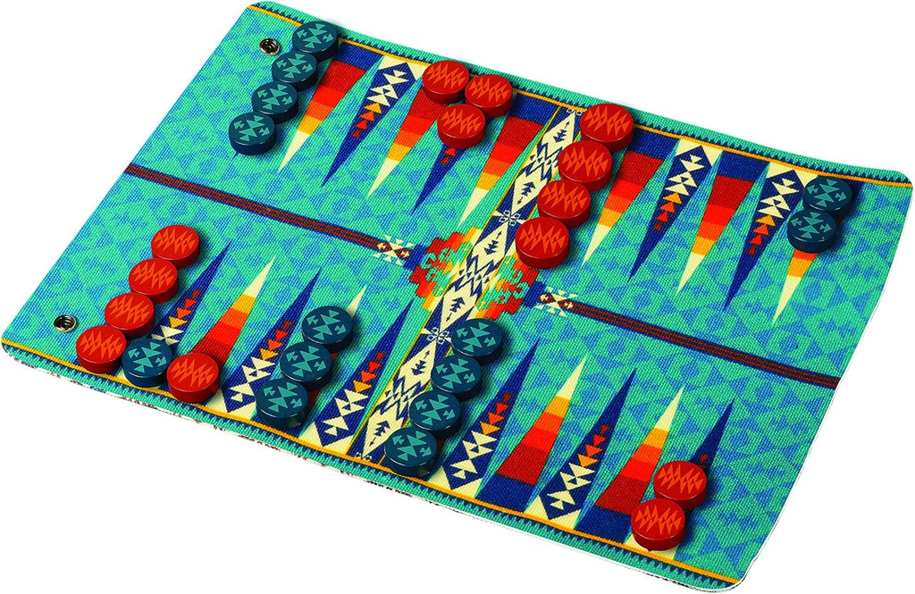 Pendleton Backgammon: Travel-Ready Roll-Up Game (Camping Games, Gift Enthusiasts)