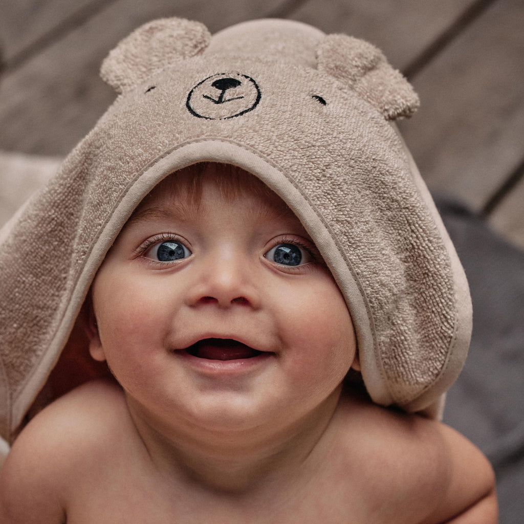 Hooded Baby Bath Towels, 100% Organic Cotton, 32"x32" 2-Pack