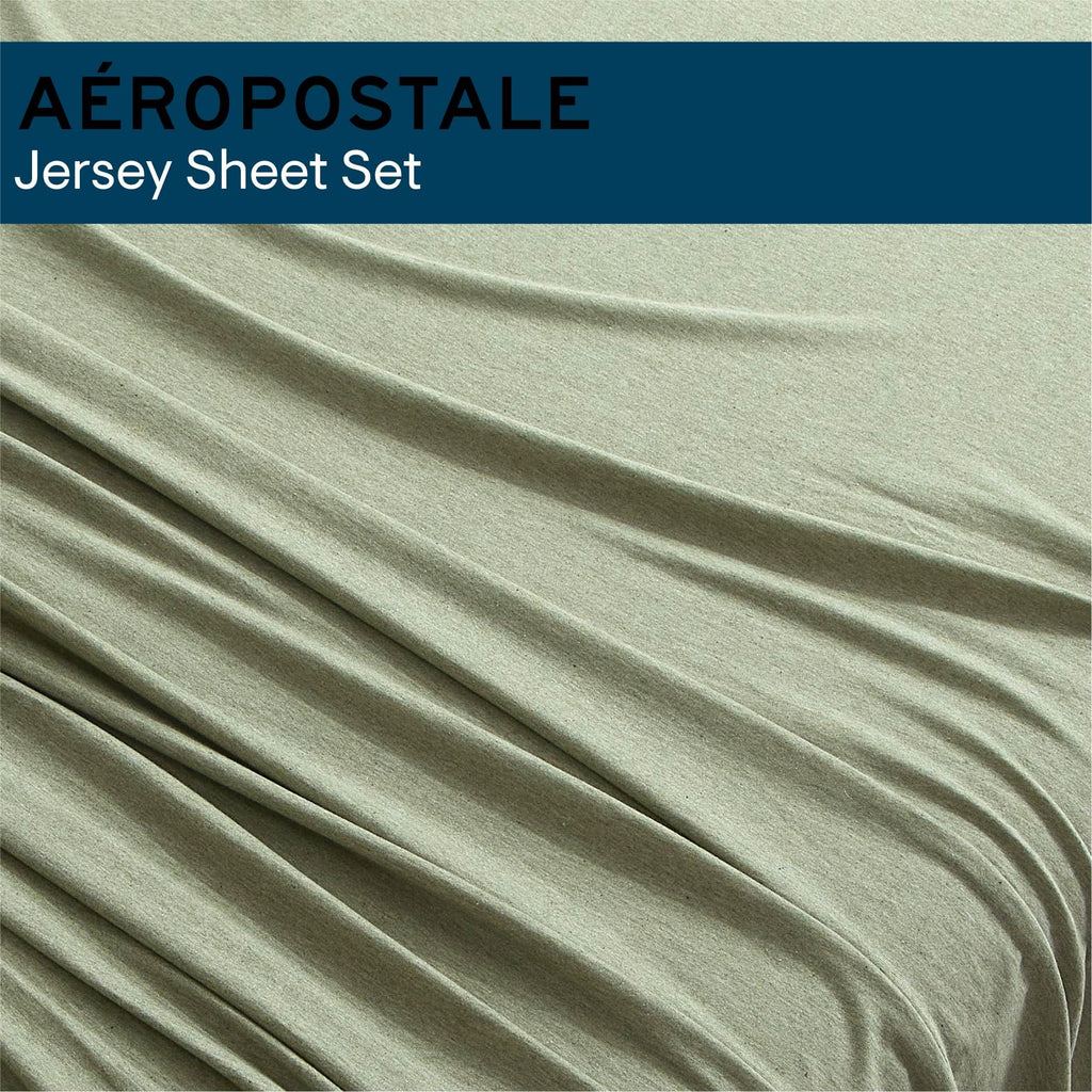 Super Soft Jersey Knit Sheet Set, 3 Piece Bed Sheets, Cotton Rich Jersey Sheets, Fits Mattresses up to 17" Deep, Twin