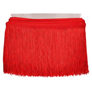 Sewing Fringe Trim, 10 Yards, 6 Inches Wide, Red for DIY Crafts