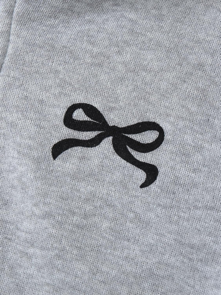 Sweatsuit 2 Piece Sets Half Zip Sweatshirts and Bow Sweatpants