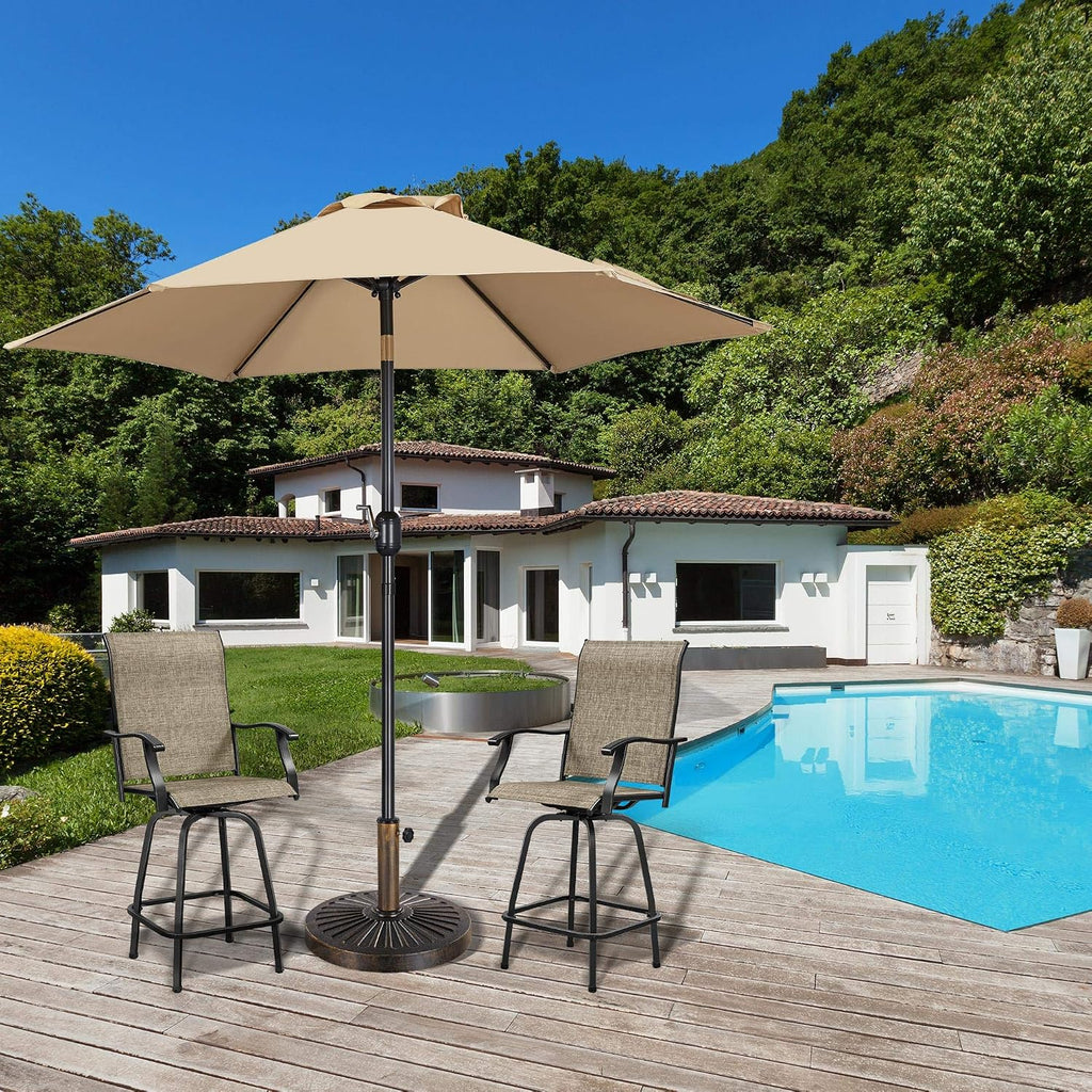 18'' 30lbs Umbrella Base Outdoor Living Round Antiqued Umbrella Stand Heavy Duty Market Patio Umbrella Base