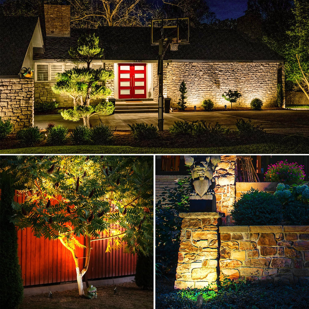 6W LED Low Voltage Landscape Lighting Kit 3000K, Dusk to Dawn, 8 PCS
