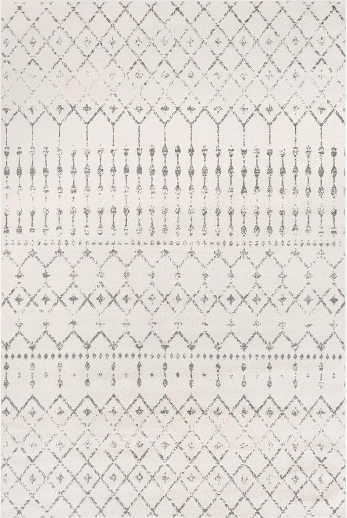 Blythe Grey Trellis Power Loomed Area Rug, 8' x 10'