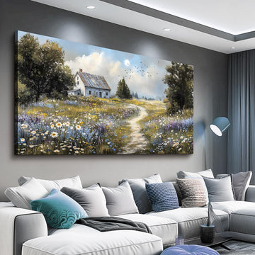 Canvas Wall Art Wall Decor Office Wall Decoration Countryside Landscape Painting Farmhouse Pictures Artwork Room